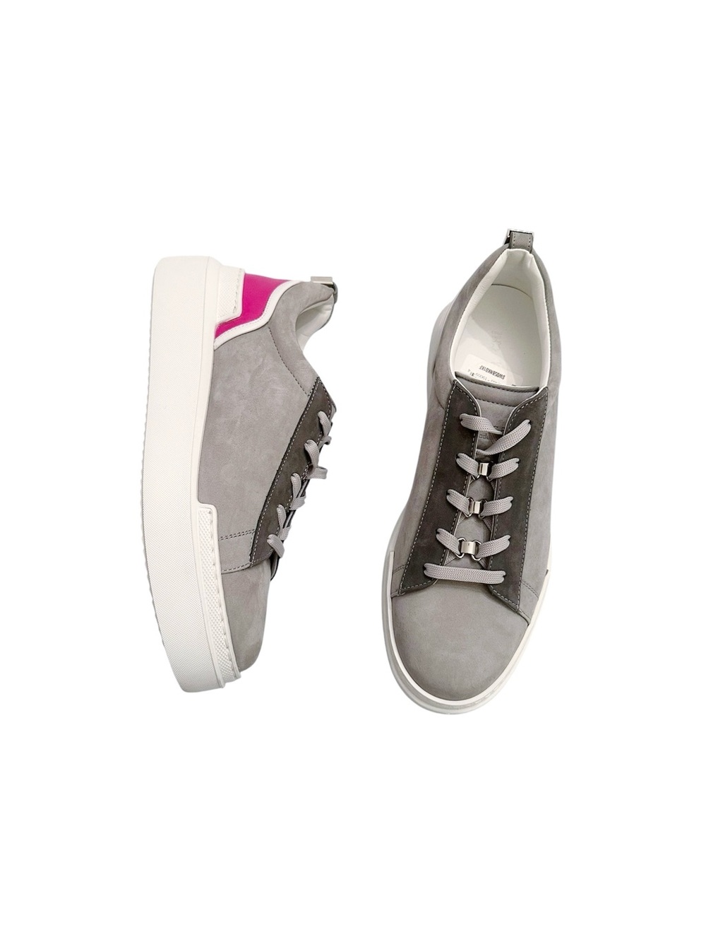 Buscemi Women’s Ninna Fucsia Trio Suede Sneakers gray and pink size 38